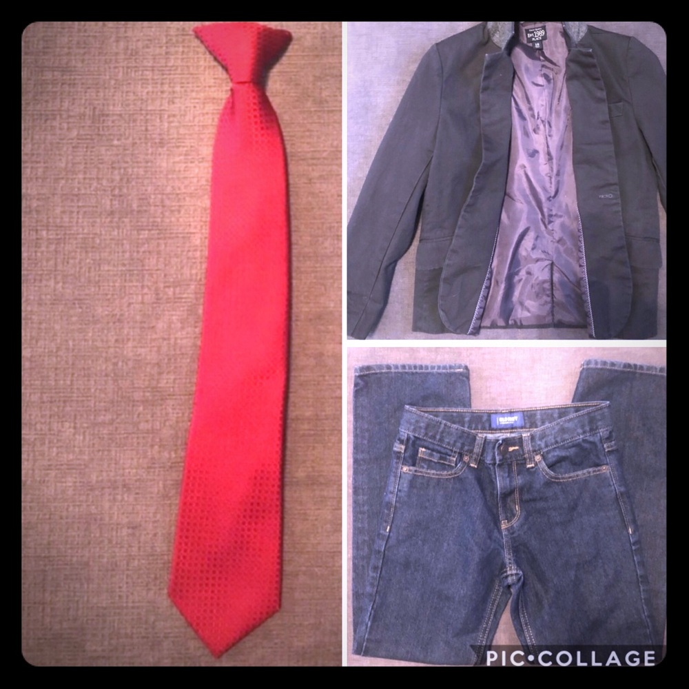 Boy’s Blazer, Tie, and Jeans